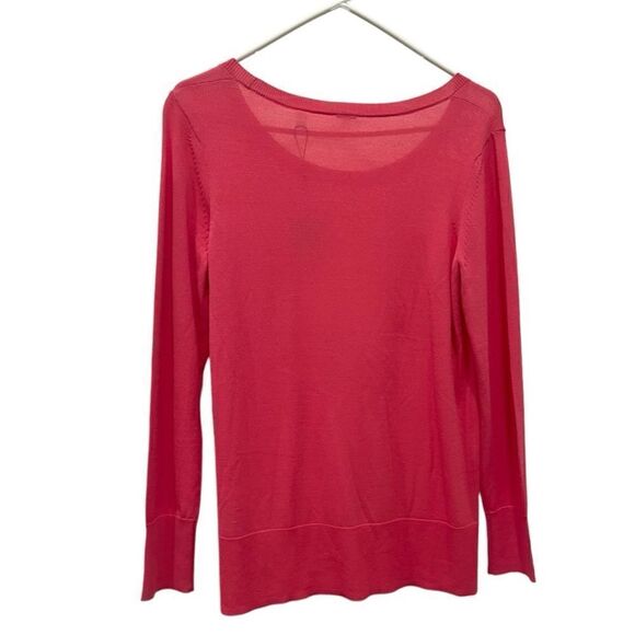 Tahari Candy Pink Viscose Blend long Sleeve Sweater.Size S - Picture 6 of 11